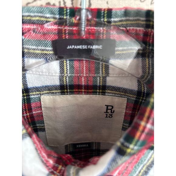 B61 R13 Cowboy Shirt Dress Women XS Twilight Bella Swan Grunge Plaid Y2K Western - Picture 9 of 9